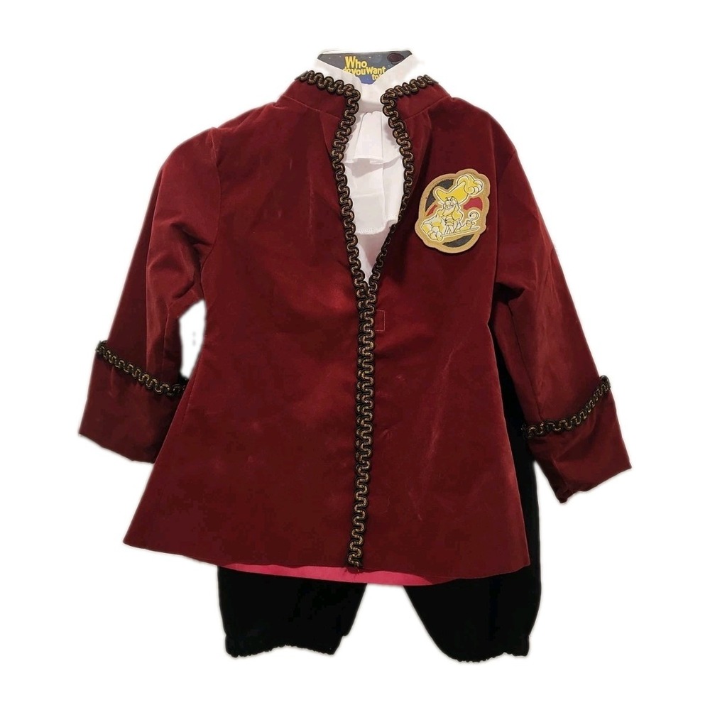 Vintage Disney Store Captain Hook Costume Peter Pan XXS 2-3 Jacket Pants Boots